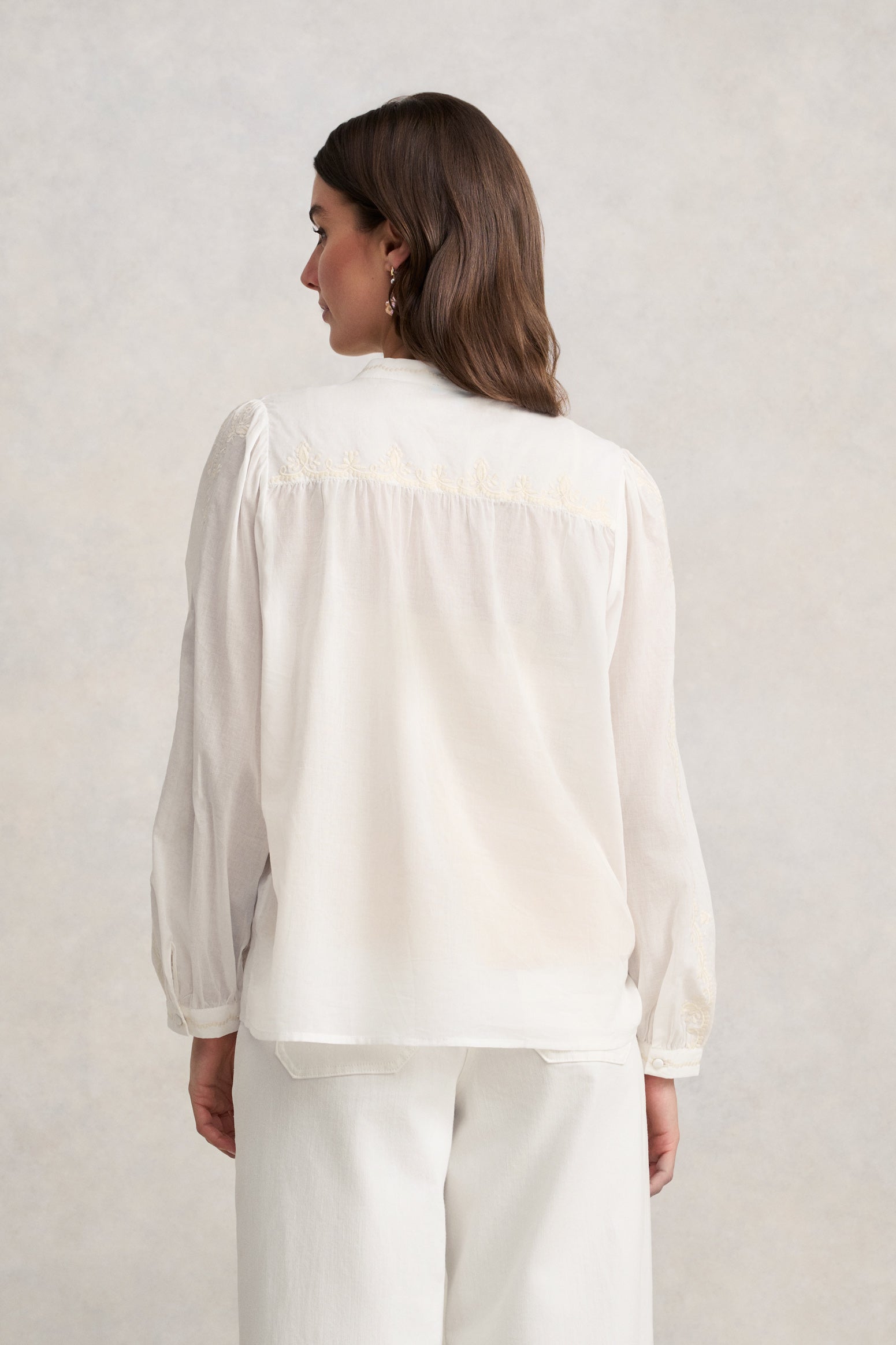Embroidered Blouse - Cream