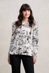 Long Sleeve Organic T-Shirt - Paris Print